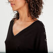 Pull manches longues noir femme