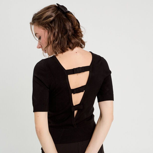 pull manches courtes noir femme Pull manches courtes noir femme