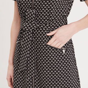 robe droite zippee noir femme Robe droite zippée noir femme