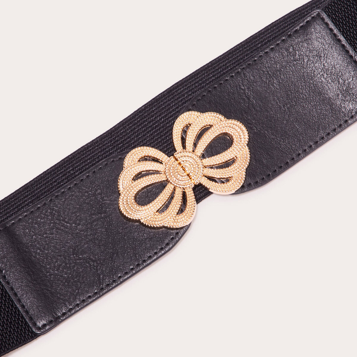 Ceinture élastiquée noir femme