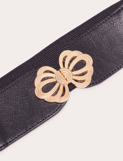 Ceinture élastiquée noir femme