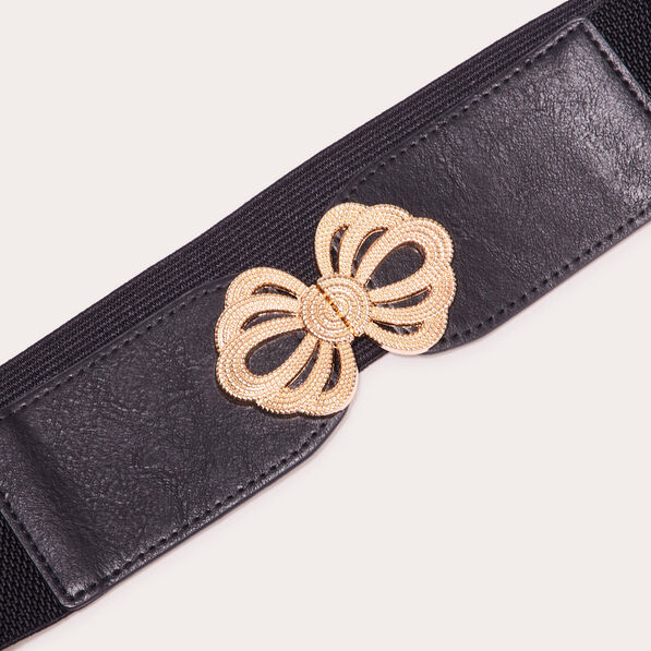 Ceinture élastiquée noir femme