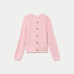 Gilet manches longues rose clair femme