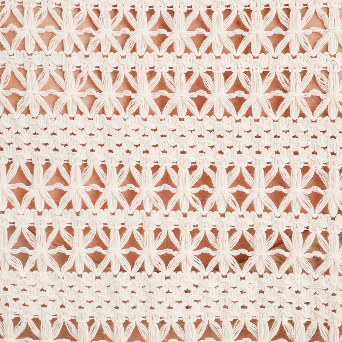 T-shirt crochet manches pagode ecru femme