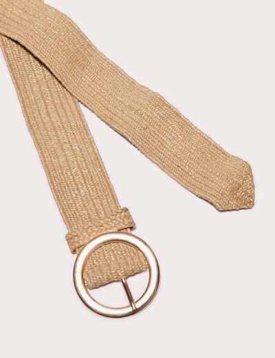Ceinture élastiquée couleur or femme