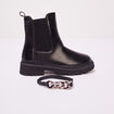 Bottines chelsea avec chaînes noir femme