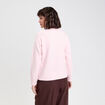 Pull col roul&eacute; manches longues rose clair femme