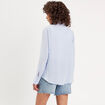 Chemise manches longues bleu femme