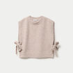 Pull sans manches taupe femme