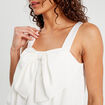 Crop top avec noeud ecru femme