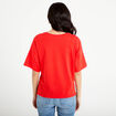 T-shirt &agrave; fronces avec bijou rouge femme