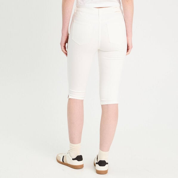 Pantalon capri ecru femme