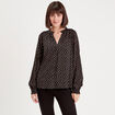 Chemise manches longues noir femme