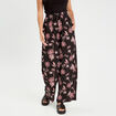 Pantalon large fluide noir femme
