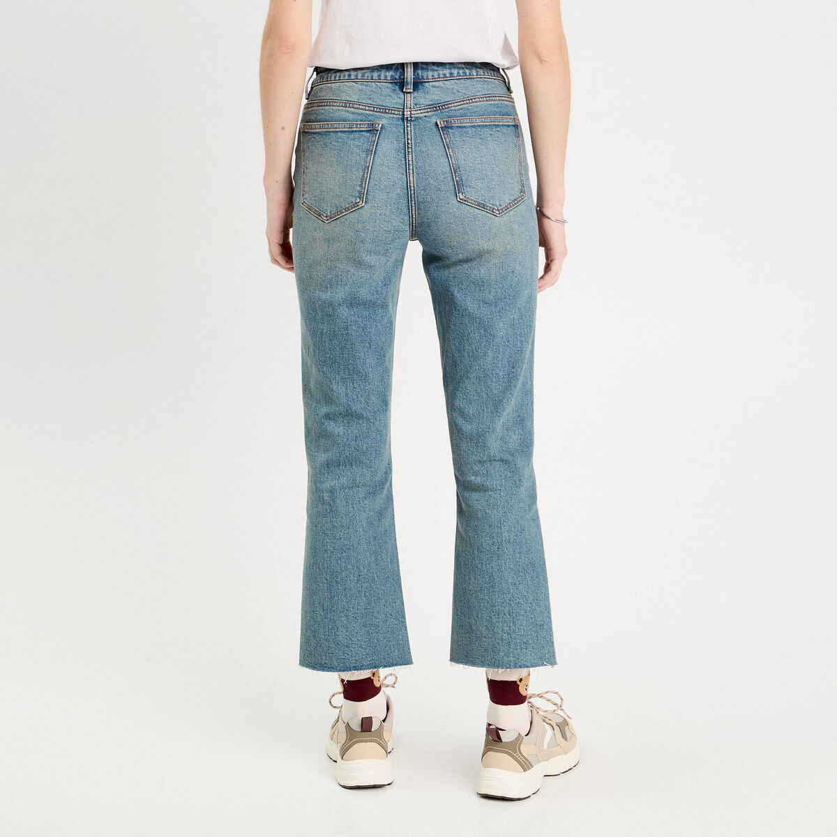 Jeans flare 7/8ème denim dirty femme