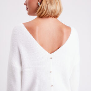 pull manches longues col rond ecru femme Pull manches longues col rond ecru femme