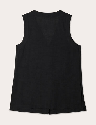 Gilet sans manches noir femme
