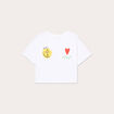 T-shirt cropped blanc femme