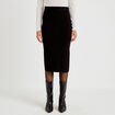 Jupe ajust&eacute;e longueur 3/4 noir femme