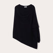 Poncho asymétrique noir femme