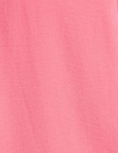 Robe trapèze manches courtes rose vif femme