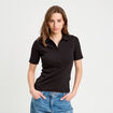 Polo manches courtes noir femme