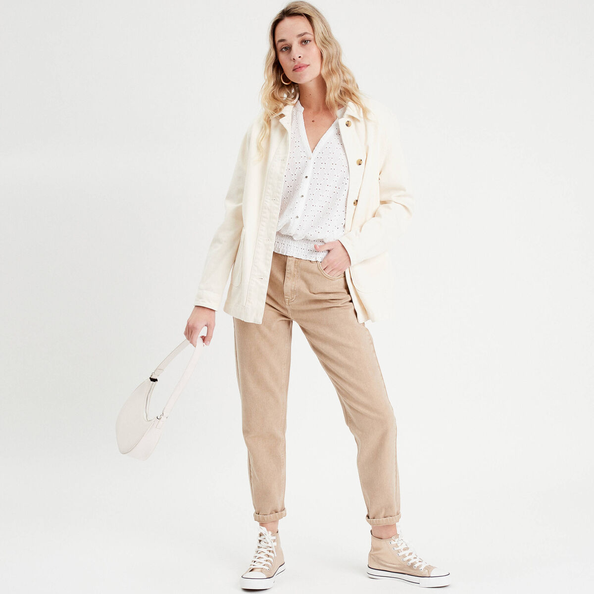 T-shirt manches courtes blanc femme