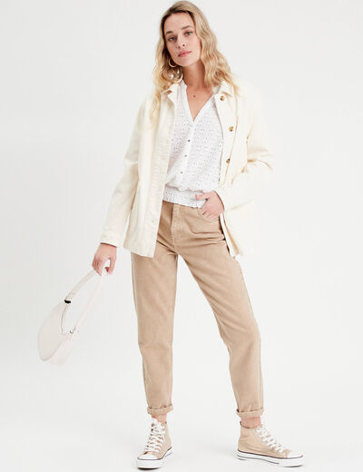 T-shirt manches courtes blanc femme