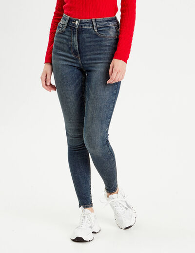 Jeans skinny taille haute denim dirty femme