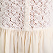 Blouse sans manches dentelle ecru femme