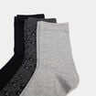 Lot de 3 paires de chaussettes gris clair femme