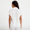 Blouse manches courtes ecru femme