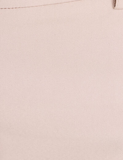Pantalon cigarette ceintur&eacute; beige femme