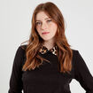 Pull manches longues noir femme