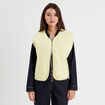 Gilet polaire sans manches jaune clair femme