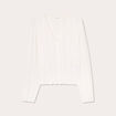 Blouse taille smockée ecru femme