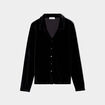Chemise en velours noir femme