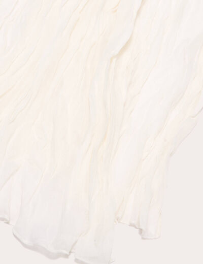 Foulard plissé blanc femme