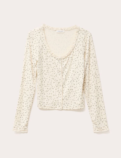 T-shirt manches longues sable femme
