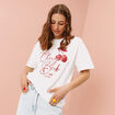 T-shirt manches courtes ecru femme