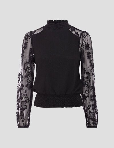 T-shirt manches longues noir femme