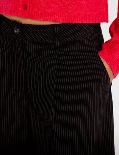 Pantalon barrel taille standard noir femme
