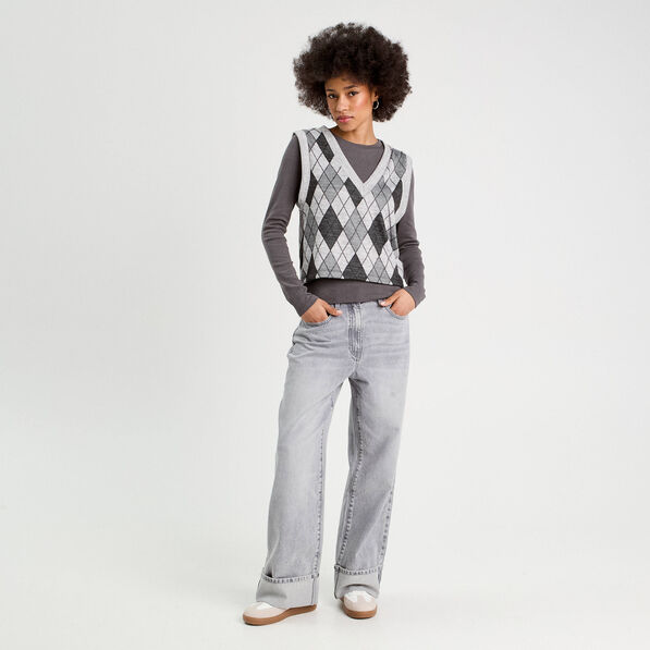 pull sans manches gris clair femme Pull sans manches gris clair femme