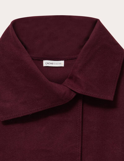 Cache-cou rouge fonc&eacute; femme