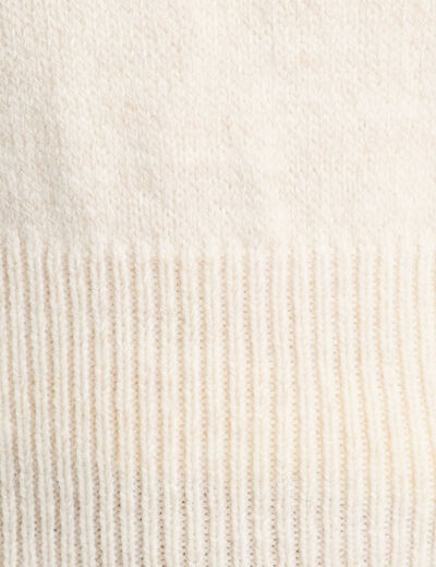 Pull sans manches ecru femme