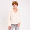 Blouse manches longues ecru femme