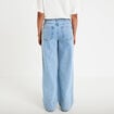 Jean wide leg broderie taille haute bleu femme