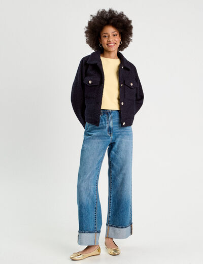 Débardeur cropped jaune clair femme