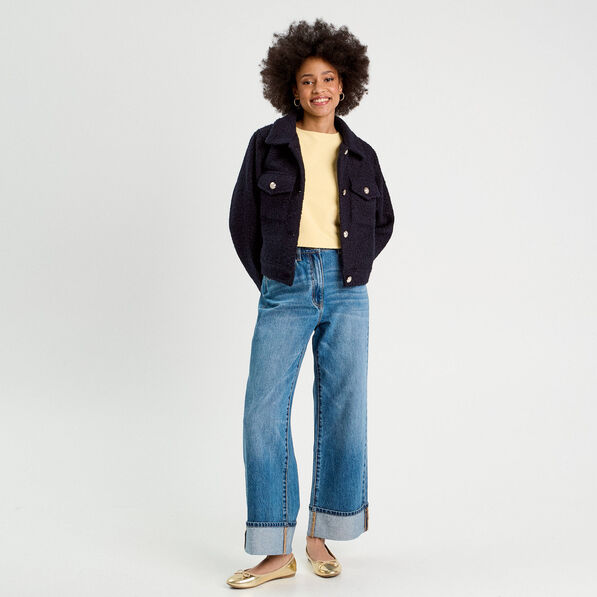 Débardeur cropped jaune clair femme