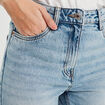 Jeans droit taille haute denim double stone femme